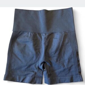Women's Gray High-Waisted Biker Shorts